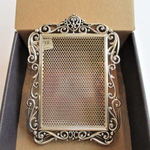 Brighton Earring Holder Frame Silver w Heart  nwb
